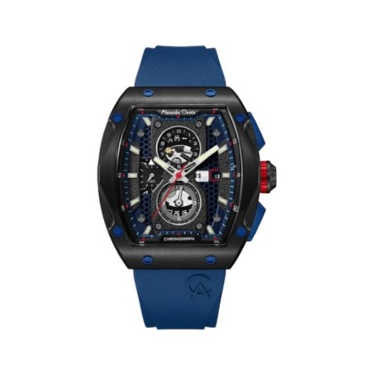Alexandre Christie ALCW6608MCRUBBU Analog Blue Silicone Strap Men Watch 